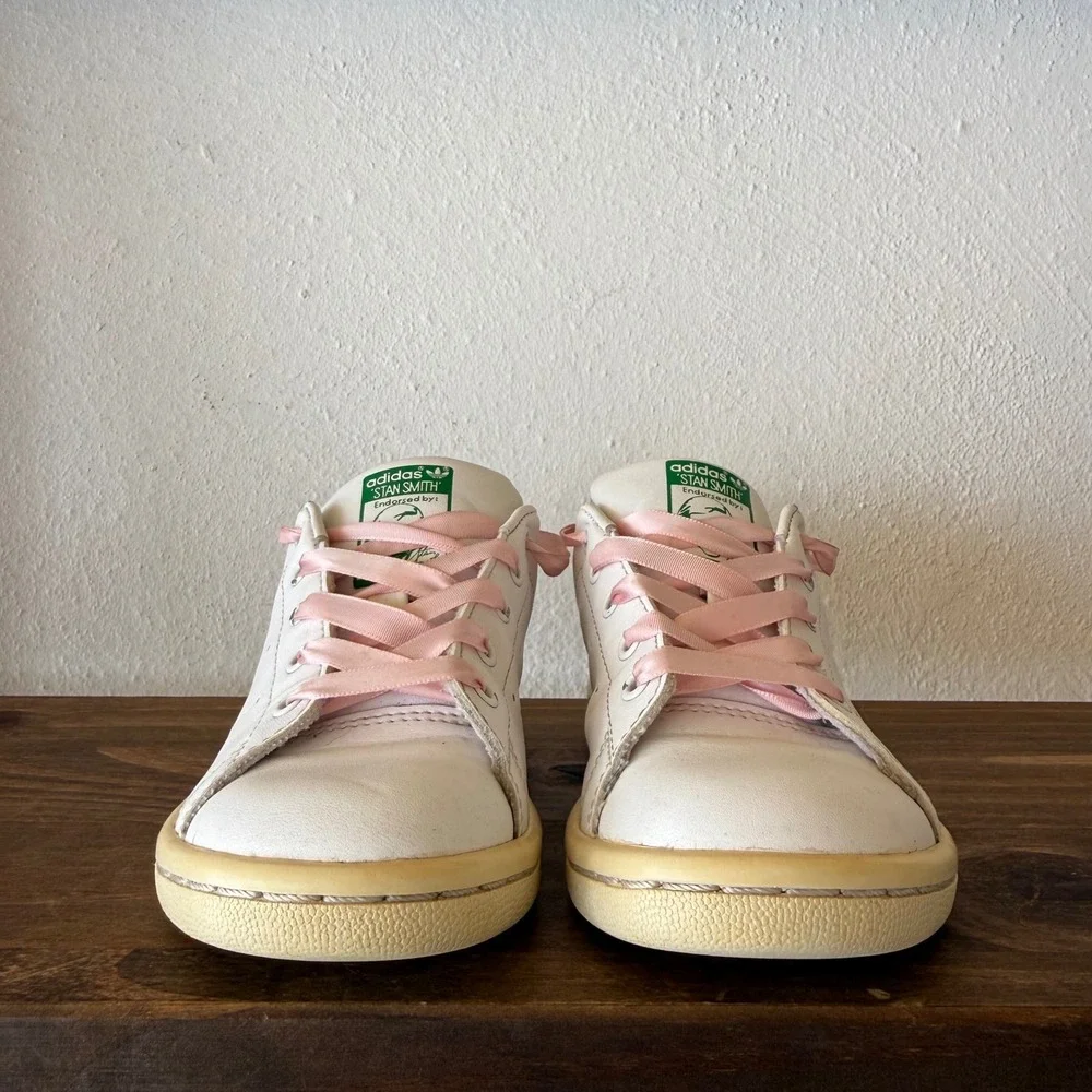 Adidas Stan Smith White Green Pink Kids Sneakers Size 11K FX7524